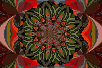 Abstraction in color with various forms  