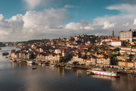 View of Historical Old Town of Porto at Douro River in Portugal © Donatas Dabravolskas