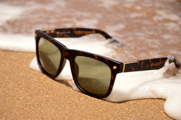 lunettes de soleil, lunettes, plage, soleil, en verre, lunettes, lunettes de soleil, plage, soleil,...