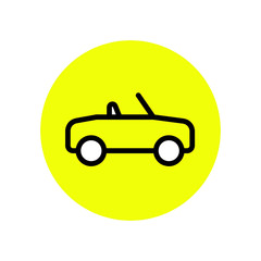   icon outline style vector yellow color Perfect for traffic signs