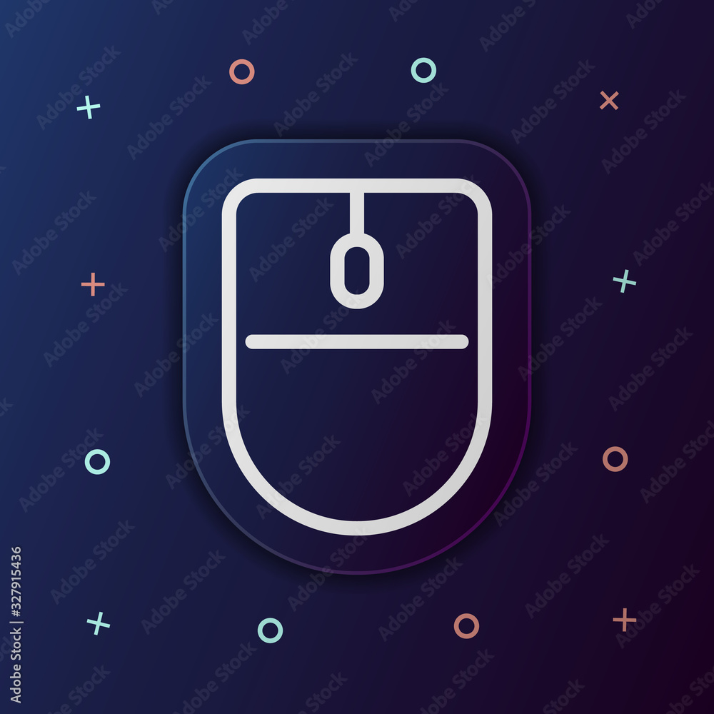 Fototapete computer mouse nolan button icon. simple thin line, outline vector of web icons for ui and ux, websi