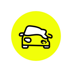   icon outline style vector yellow color Perfect for traffic signs