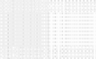 White background with a graphic pattern of lines and stripes, Texture of gray squares and rectangles. Modern abstract design in bright colors.