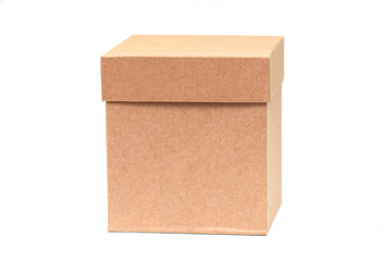 Cardboard box isolated on white background