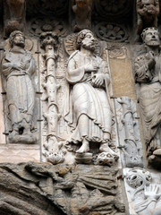 Fototapeta premium Estatuas en la Catedral de Santiago de Compostela , Galicia, España