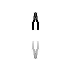 Pliers icon flat