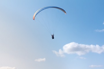 Paragliding sport summer paraglide parachute,  recreation.