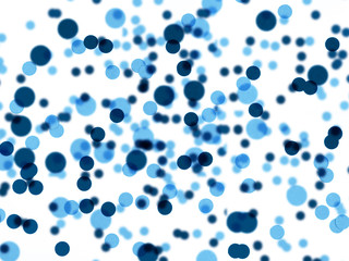Blue color confetti on white background. Holiday background.