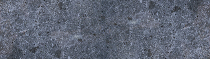 Blue gray marble granite natural stone texture banner background panorama