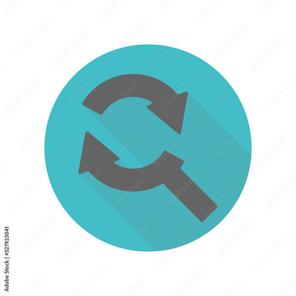Poster arrow, search long shadow icon. simple glyph, flat vector of arrow icons for ui and ux, website or m