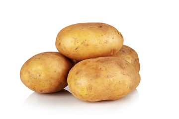 raw, unpeeled potatoes
