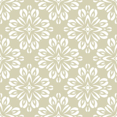 Vintage vector seamless flower pattern