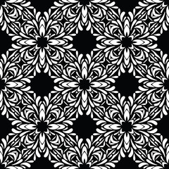 Vintage vector seamless flower pattern