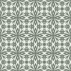 Vintage vector seamless flower pattern
