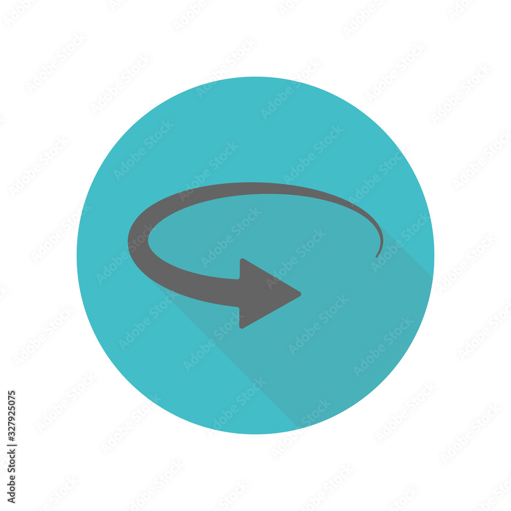 Poster arrow long shadow icon. simple glyph, flat vector of arrow icons for ui and ux, website or mobile ap