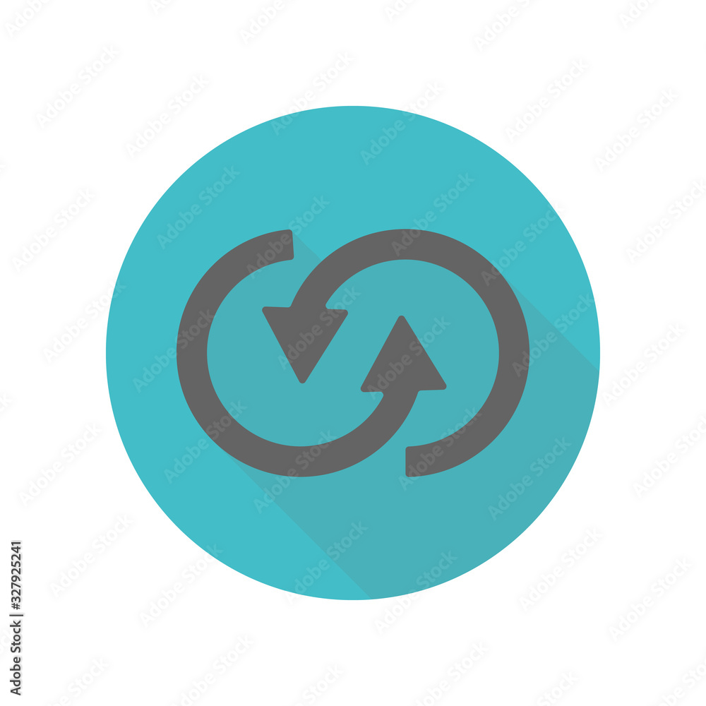 Poster arrow long shadow icon. simple glyph, flat vector of arrow icons for ui and ux, website or mobile ap