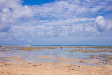 Fourth beach with low tide in Morro de Sao Paulo.