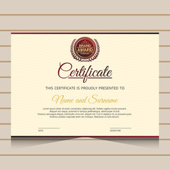 elegant gold diploma certificate template. Use for print, certificate, diploma, graduation