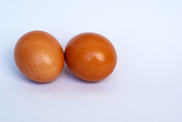 chicken diet eggs on a white background