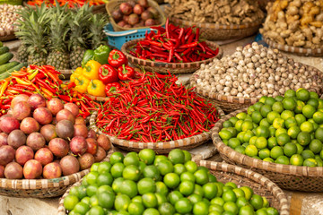 fruits and vegetables at the market
