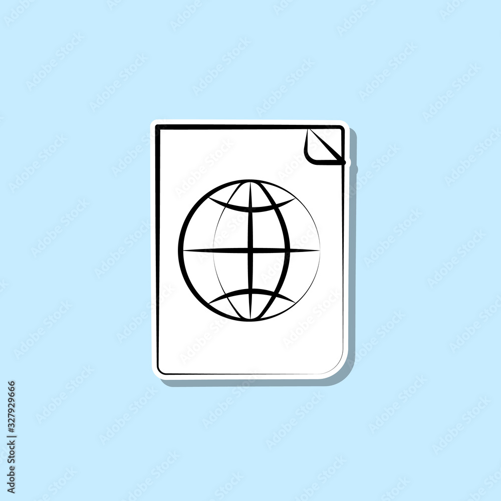 Poster map atlas sticker icon. simple thin line, outline vector of travel icons for ui and ux, website or m