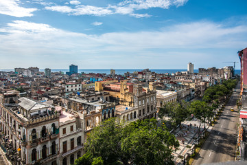 Fototapeta na wymiar Havana Cuba Rooftop View
