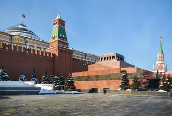 Fototapeta premium Lenin's Mausoleum on Red Square in Moscow.