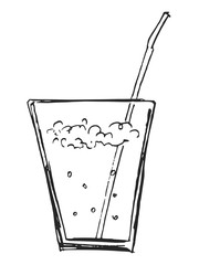 Vector sketch of cocktail