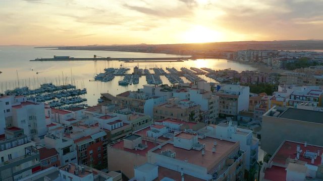 AERIAL view. Landscape Of Torrevieja from the air.