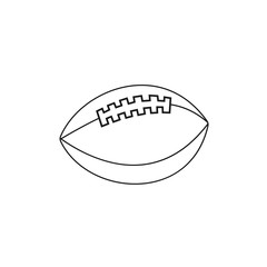Equipment for sports games. American football ball.