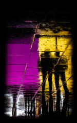 Pink and Yellow Silhouettes 2