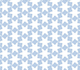 japanese blue pattern of lines and sakura flowers