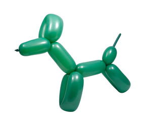 balloon model of dog isolated on the white