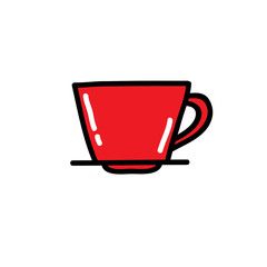 wave pour over coffee maker doodle icon, vector illustration