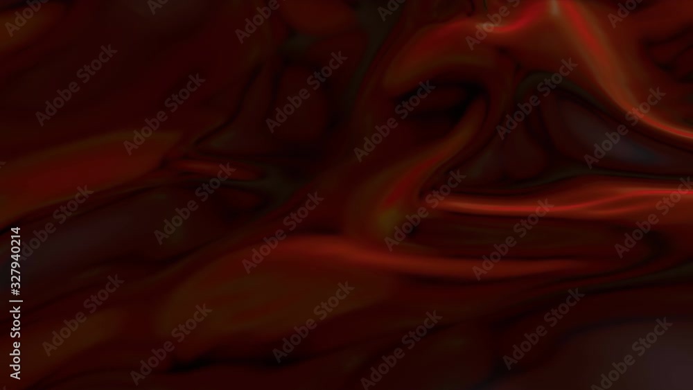 Poster black glossy soft surface with waves. animated abstract fabric. 3d render