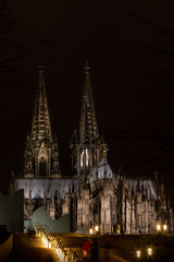 Fototapeta na wymiar Cologne Dom is an iconic symbol of city and also most visited landmark in whole Germany