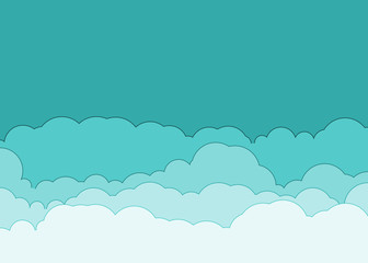 Abstract Color Clouds Sky Generative Art background illustration