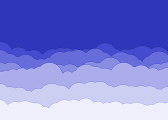 Abstract Color Clouds Sky Generative Art background illustration