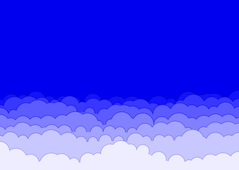 Abstract Color Clouds Sky Generative Art background illustration