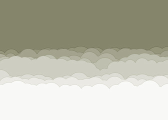 Abstract Color Clouds Sky Generative Art background illustration