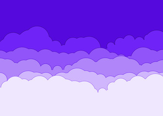 Abstract Color Clouds Sky Generative Art background illustration