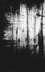Wooden background texture in black and white colors. Scratched, scarred backdrop with blank space. Rough overlay grunge distress effect of old wood planks for some design. Vector illustration in EPS8.
