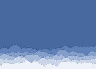 Abstract Color Clouds Sky Generative Art background illustration