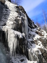 waterfall in mountains