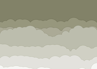 Abstract Color Clouds Sky Generative Art background illustration