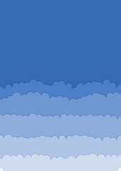 Abstract Color Clouds Sky Generative Art background illustration