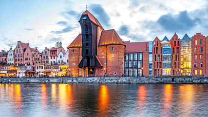 Gdansk, Poland - View of the Crane and Long Coast.