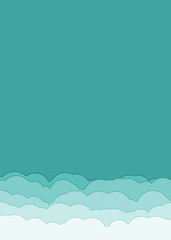 Abstract Color Clouds Sky Generative Art background illustration