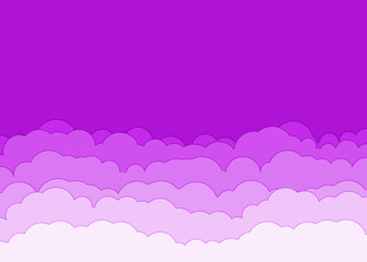 Abstract Color Clouds Sky Generative Art background illustration