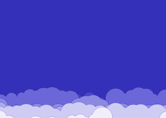 Abstract Color Clouds Sky Generative Art background illustration